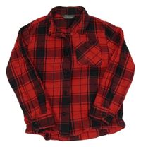 Červeno-černá kostkovaná košile PRIMARK