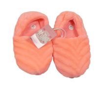 Nové - růžové neonové plyšové domácí bačkory Matalan vel. 24