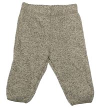 Béžové melírované pletené thermo tepláky H&M