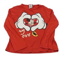 Červené triko s Minnie Disney