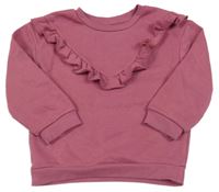 Růžová mikina s volánkem Primark