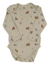 Béžové body se zvířátky C&A