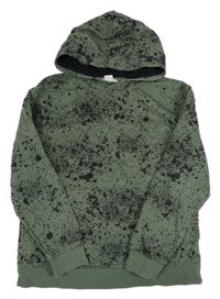 Khaki-černá flekatá mikina s kapucí H&M