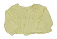 Žlutý lehký propínací svetr Mothercare