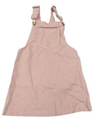 Růžové třpytivé manšestrové laclové šaty Denim Co.