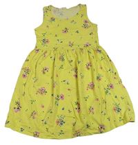 Žluté květované šaty H&M