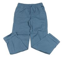Šedomodré slim rifle Denim Co.