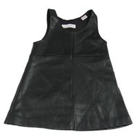 Černé koženkové šaty Zara