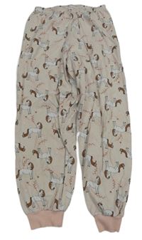 Béžové pyžamové kalhoty s koníky Calida