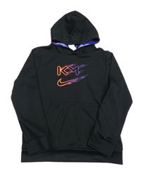 Černá sportovní mikina s logem a kapucí Nike