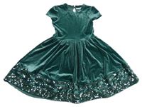 Zelené sametové šaty s flitry Name it