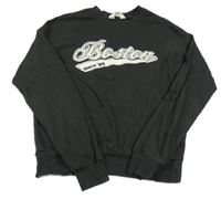 Tmavošedá mikina s nápisem H&M