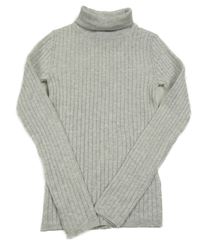 Světlešedý žebrovaný svetrový rolák Primark