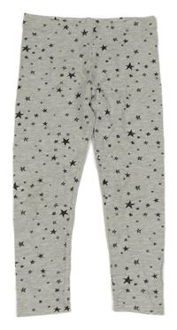 Světlešedo-černé legíny s hvězdami George