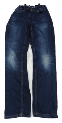 Tmavomodré elastické skinny rifle &Denim