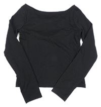 Černé crop triko H&M