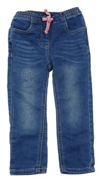 Tmavomodré teplákové skinny rifle Denim Co.