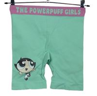 Dámské světlemátové žebrované elastické kraťasy s obrázkem - The Powerpuff girls 