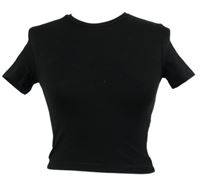 Dámské černé crop tričko Zara 