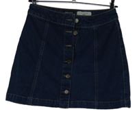 Dámská tmavomodrá riflová propínací sukně New Look 