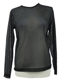 Dámské černé síťované triko Conterporary 