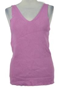 Dámský růžový žebrovaný pletený top TU 