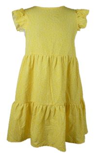 Dámské žluté kytičkované šaty Shein 