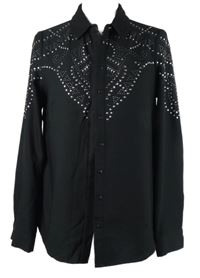 Dámská černá halenka s cvočky River Island 