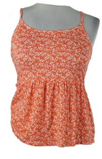 Nové - Dámský červeno-bílý kytičkovaný peplum top Primark 