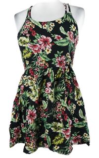 Dámské černé květované šaty Select 