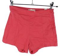 Dámské neonově růžové riflové kraťasy H&M