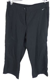 Dámské černé šusťákové capri kalhoty Nike 