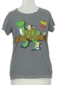 Dámské šedé tričko s potiskem Toy Story zn. Disney + Love To Lounge 