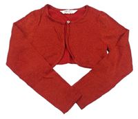 Červené třpytivé svetrové bolerko H&M