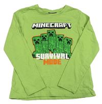 Zelené triko s Minecraft 