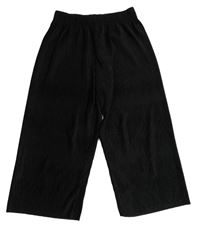 Černé žebrované sametové culottes kalhoty St. Bernard