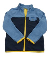 Modro-tmavomodrá fleecová propínací mikina TCM