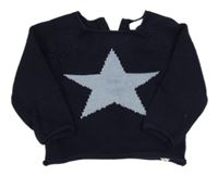 Tmavomodrý svetr s hvězdou Next