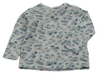 Šedá mikina s bagry Pocopiano