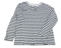 Bílo-černé pruhované triko H&M