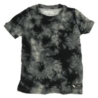 Černo-šedé batikované tričko Abercrombie&Fitch