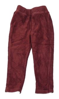 Vínové žebrované sametové tregíny Nutmeg