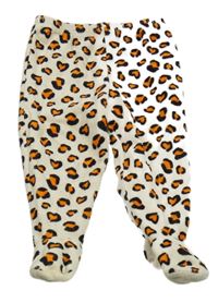 Smetanové sametové polodupky s leopardím vzorem Chicco
