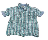 Bílo-modrá kostkovaná košile EMC