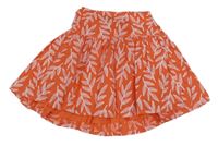 Oranžová sukně s rostlinami OKAIDI
