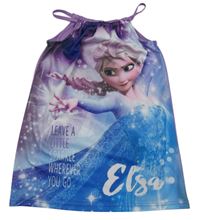 Modro-fialovo barevné šaty s Frozen Disney