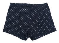 Tmavomodré lehké kraťasy s puntíky H&M