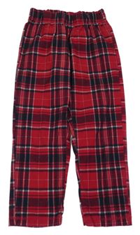 Červeno-tmavomodré kostkované pyžamové kalhoty Alive