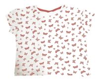 Bílé tričko s motýly Kids