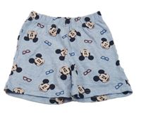 Světlemodré pyžamové kraťasy s Mickey mousem Disney